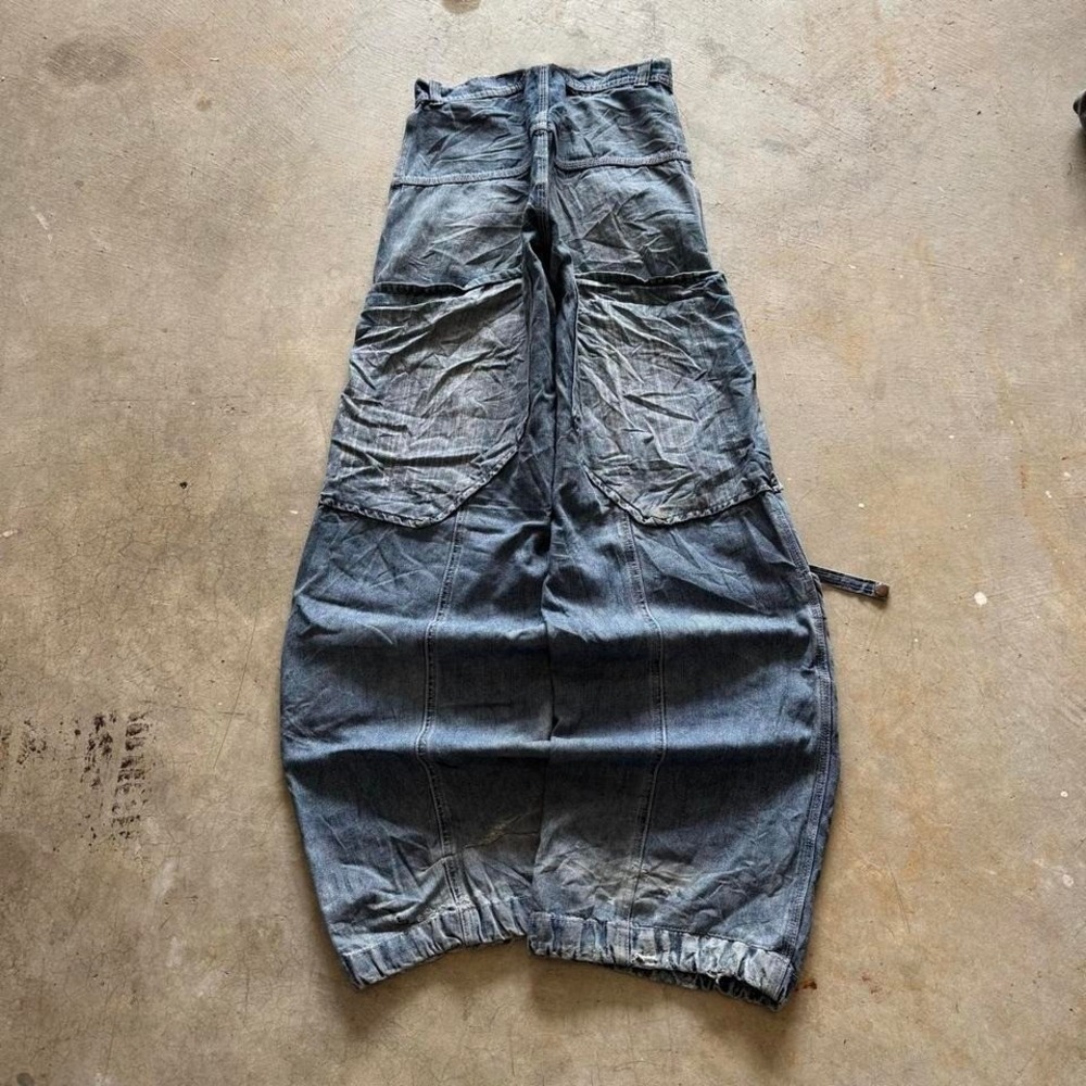 Baggy V.B. Big Pocket Wide Leg Jnco Styl Denim Y2k Vintage Jeans 32x33